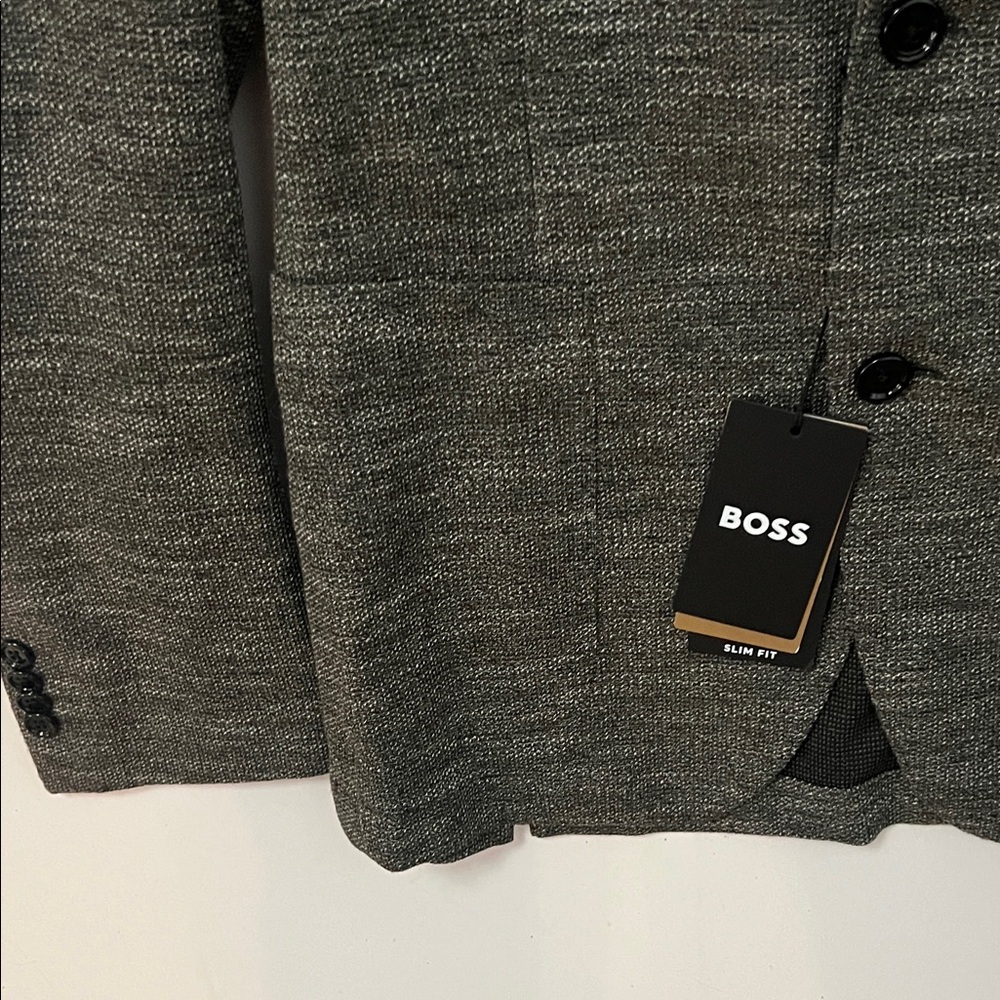 NWT Boss Hugo Boss Italian soft construction jersey slim fit sports coat sz 38 R - Picture 7 of 15